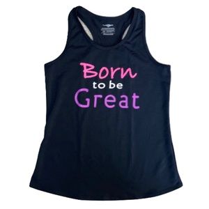 CHEETAH active wear top black sleeveless racer black